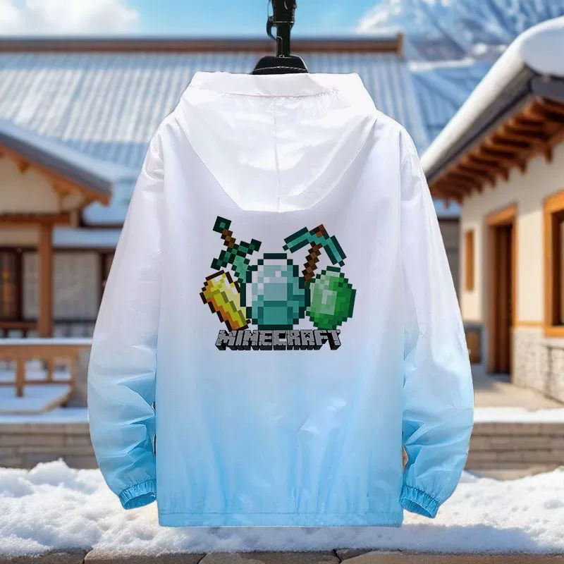 Новая периферийная одежда Minecraft, солнцезащитная одежда Minecraft для мальчиков и девочек, молодежные топы, летние куртки-кардиганы