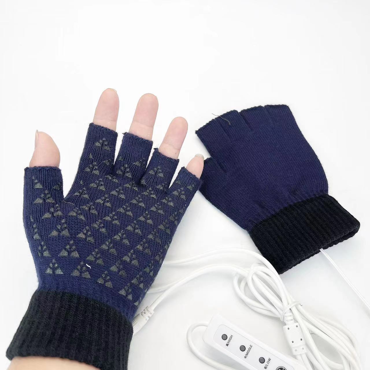 Guanti riscaldanti USB riscaldanti autunno inverno studenti giochi dattilografia guanti antiscivolo rugiada dito controllo flessibile_voghion.com