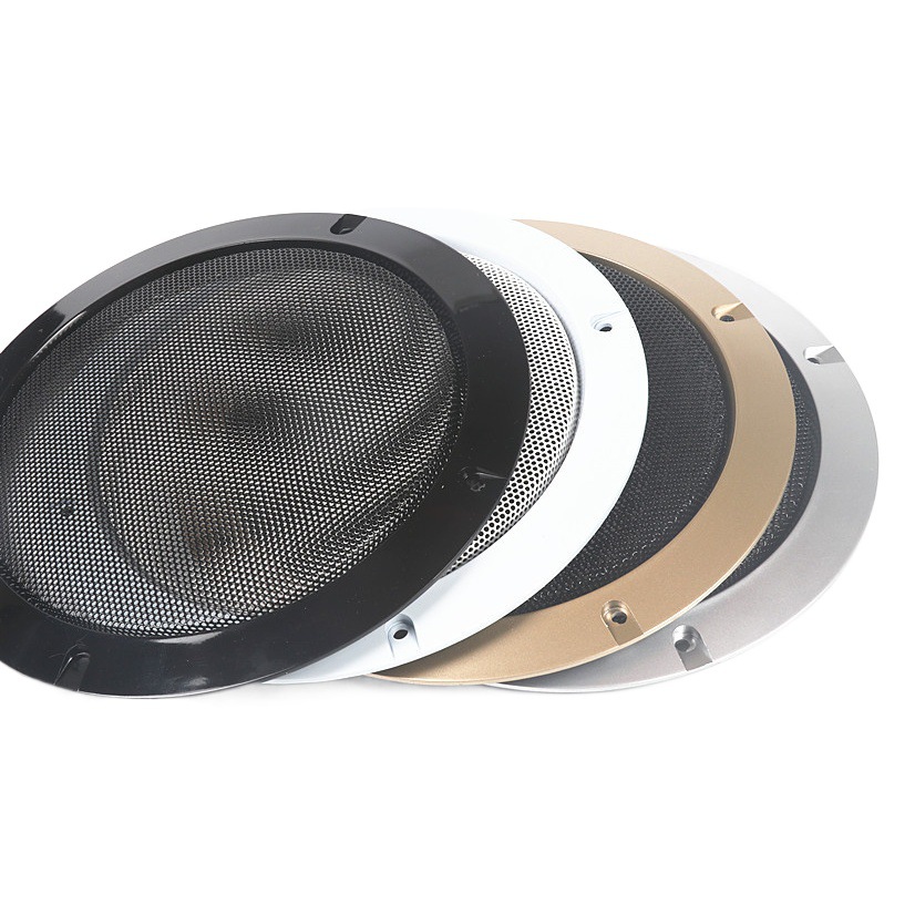 Altavoz altavoz cubierta de malla anillo decorativo altavoz máscara coche subwoofer negro blanco oro plata anillo