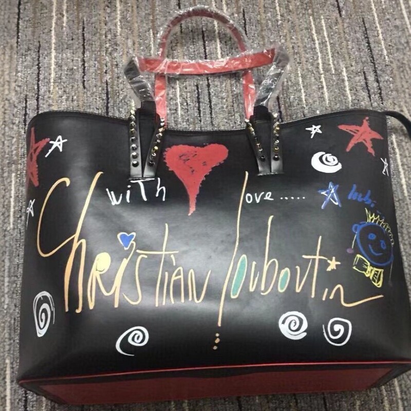 Christian Louboutin Graffiti Style Women's Shoulder Bag, Fashionable and Trendy Handbag, New Versatile Leather Bag Christian Louboutin Graffiti Style Women's Shoulder Bag, Fashionable and Trendy Handbag, New Versatile Leather Bag