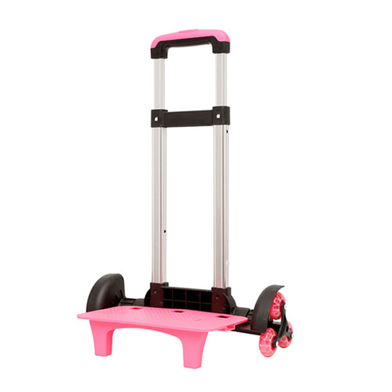 Seis ruedas de pie plano rosa