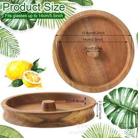 跨境调味罐沾盐器糖边盒果汁鸡尾酒调味盒研磨器木质盐边盘