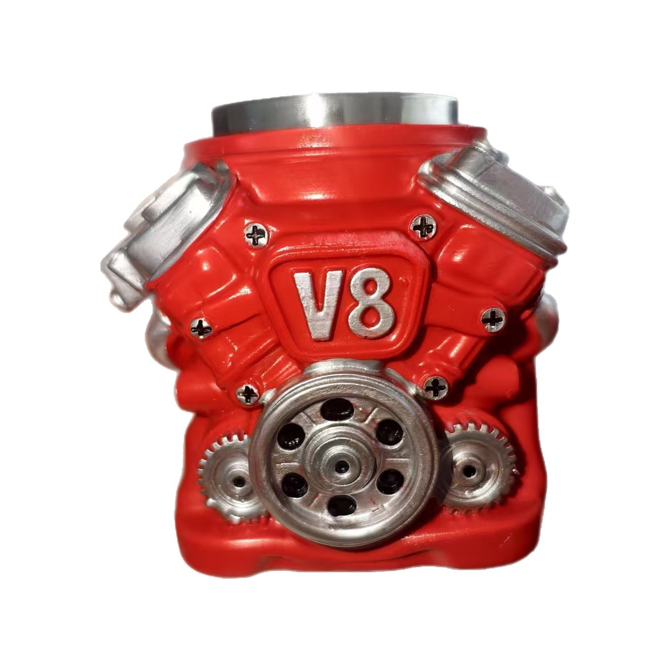 Explosiones transfronterizas V8 V6 motor de resina taza regalos de negocios de Navidad del día de San Valentín 16 * 15 * 14CM