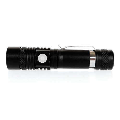 Factory direct sales cross-border new T6 strong light long-range flashlight USB charging telescopic zoom flashlight mini flashlight