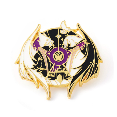 Second-generation peripheral light encounters and stays together anime fan love couple brooch badge alloy paint glue gift