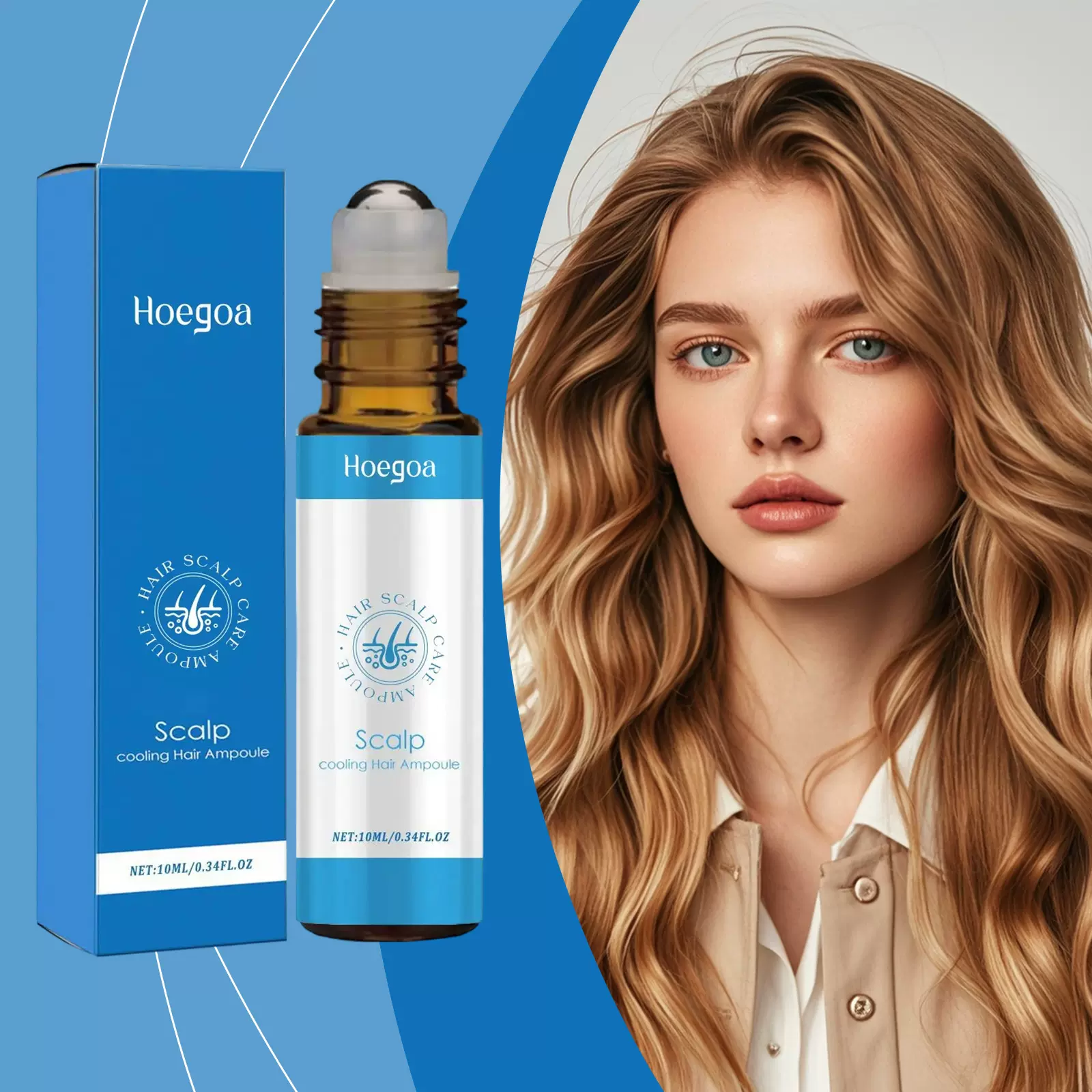 HOEGOA 头皮滋养滚珠精油 按摩舒缓强韧发丝改善干枯柔顺亮泽护理