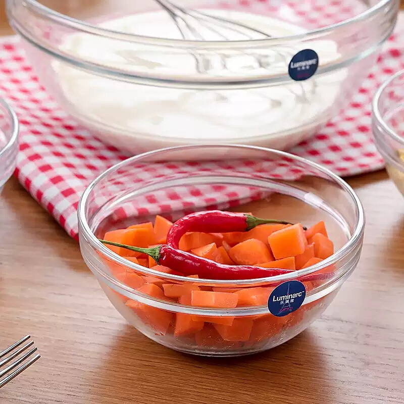 Lemeiya Stackable Salad Bowl, Baking Noodle Bowl, Tempered Glass Bowl, Eating Bowl, Dessert Bowl, Heat-Resistant Microwave Soup Bowl