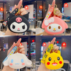 アニメかわいいサンリオシリコンバッグキーホルダー子供収納バッグ小銭入れアクセサリープレゼント