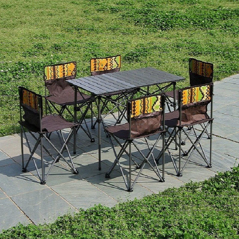 户外铝合金折叠桌椅野营便携式桌椅套装超轻野外露营折叠桌子跨境