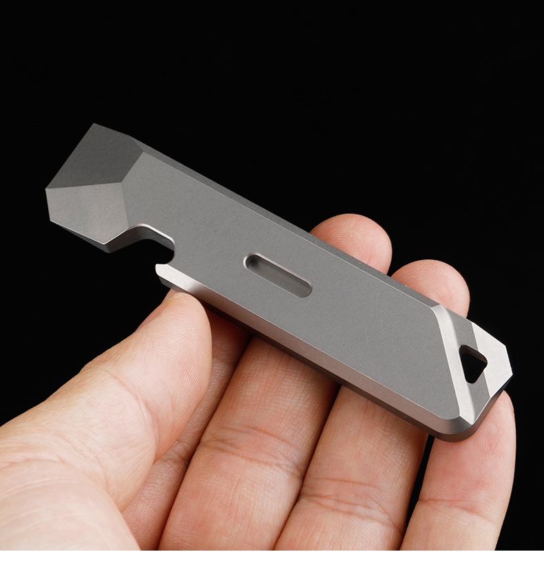 EDC Titan Legierung Brecheisen Tragbare Flasche Opener Sicherheit Gürtel Cutter Outdoor Camping Ausrüstung Multifunktions Werkzeuge – Detail 17
