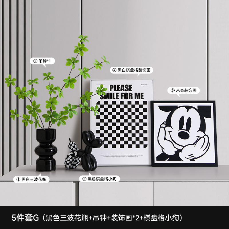 Entrar en el hogar decoración de puerta de entrada moderna alta sensación de sala de estar hogar escritorio TV comedor armario zapatos nicho decoración suave