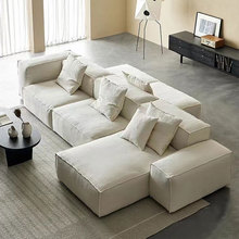 意大利设计师羊羔绒豆腐块意式极简模块组合沙发酒店民宿双向沙发