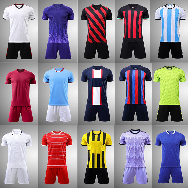 Speed Wholesale Summer Club Home and Away Football Clothes suit Adult Children Football Training Clothes Football Clothes Men and Women