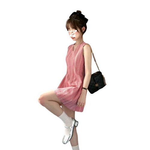 Children's Summer 2025 Tea Party French Pear Shaped Body Shaping Sleeveless Backless Dress