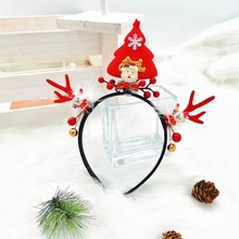 鹿角聖誕發箍聖誕樹超仙毛條聖誕老人紅色發飾活動聚會派對頭箍