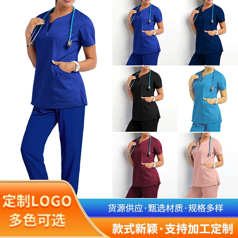 2025 Трансграничный стоматологический хирург Хирургический костюм эластичная быстрая сушка больницы