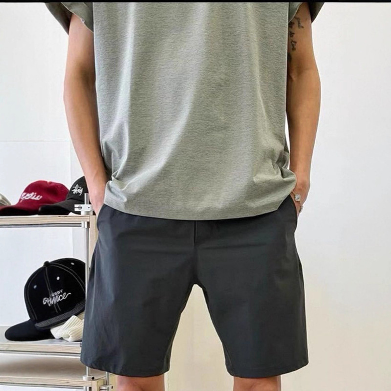 Cross-Border Lulu Lulu Summer New Outdoor Sports and Leisure Loose Breathable Versatile Four-Point Casual Shorts for Men
