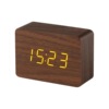 Wooden electronic square small watch, thermometer for bed