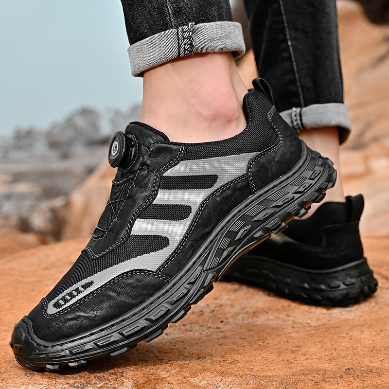 2024 otoño nuevos zapatos casuales de moda para hombres botones de rotación diarios zapatos al aire libre zapatos de papá