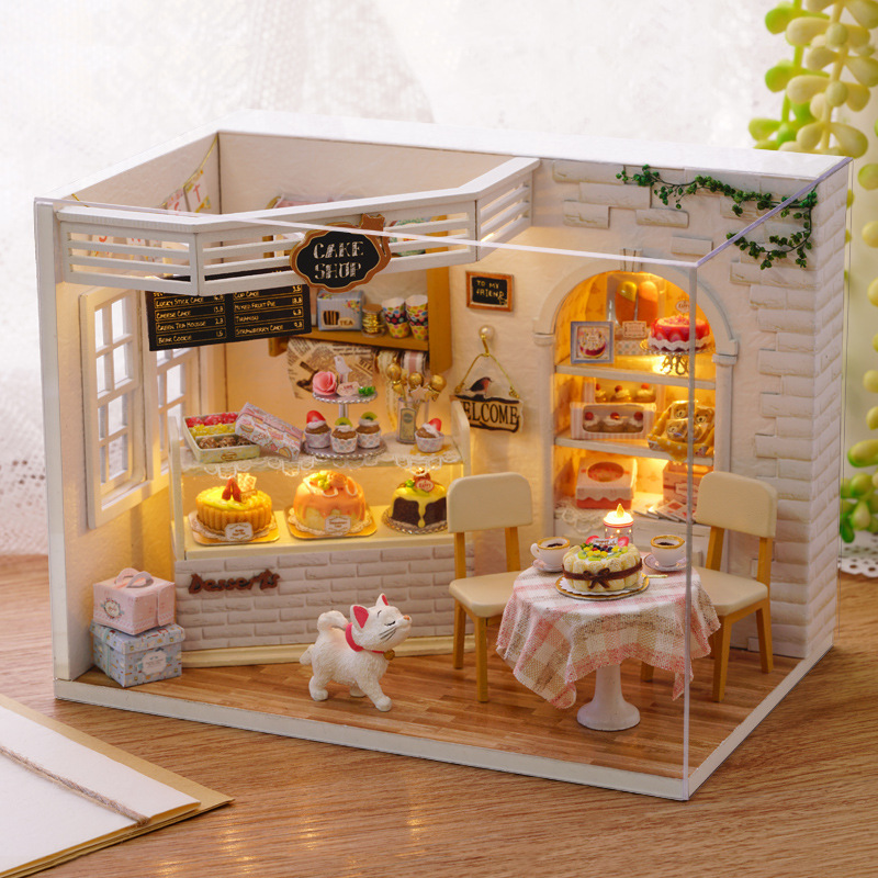 Zhiquwu DIY Cabin Cake Diary Assembled Model Ornaments Princess Room Gift for Girls Boy Birthday Toys Zhiquwu DIY Cabin Cake Diary Assembled Model Ornaments Princess Room Gift for Girls Boy Birthday Toys