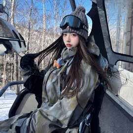 欧洲站户外滑雪服雪季新品男女单双板3L全压胶滑雪服套装防水保暖