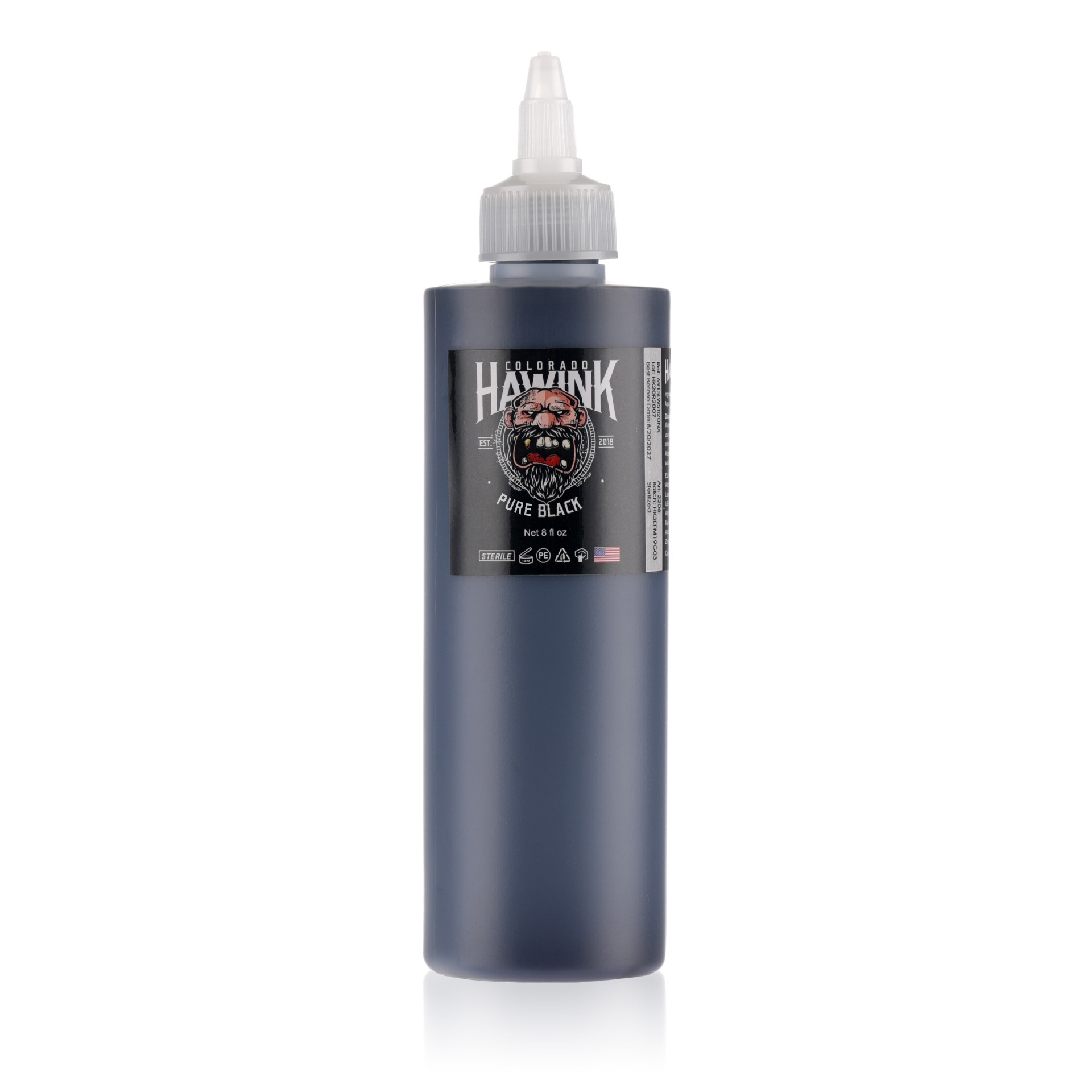 Tinta de tatuaje Haiwnk 240ml botella grande tinta de tatuaje negro pigmento de tatuaje negro equipo de tatuaje transfronterizo