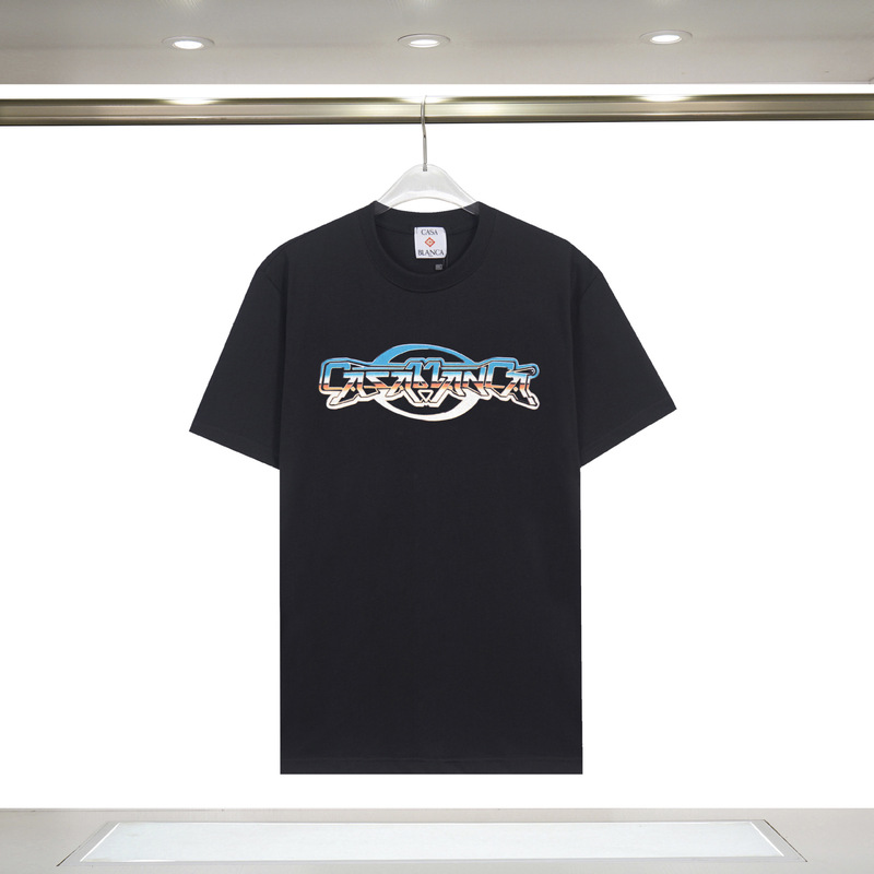 メンズ半袖 260g カサブランカ半袖 2025 春夏新作 カラープリント CASA ピュアコットン半袖|undefined