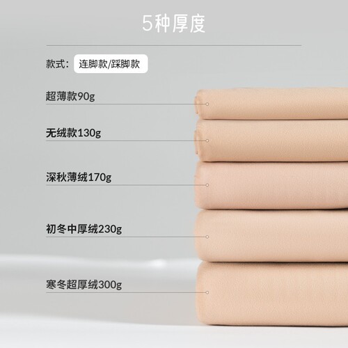 Ultra-Thin Black Sheer Warm Leggings with 720 Needles Double Layer for Autumn and Winter, Neutral Color with Nudist Feel