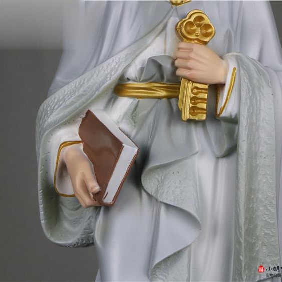 Estatuas transfronterizas de 50cm de San Pedro visualizan la estatua de la iglesia de la casa decora la sala de estar del personaje principal