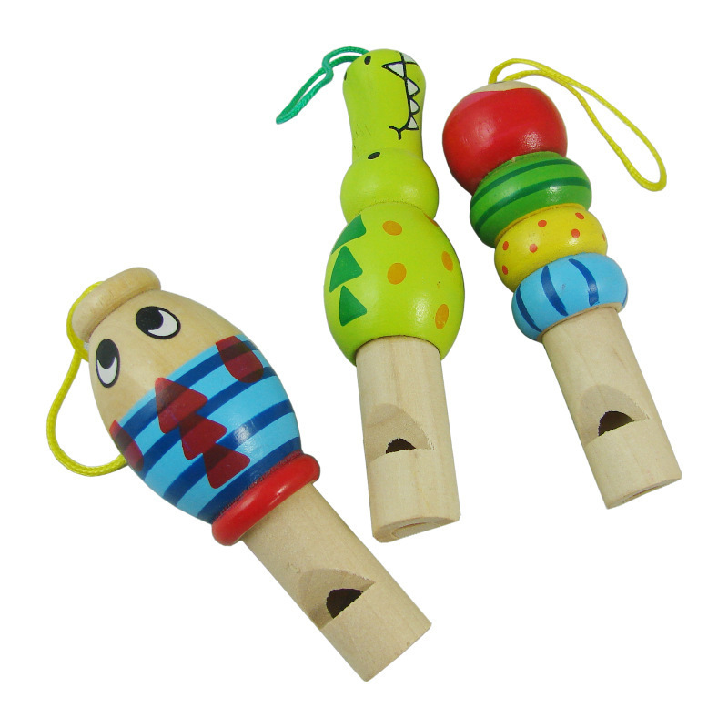 木制卡通动物口哨3-7岁儿童乐器早教地摊夜市益智玩具YB164