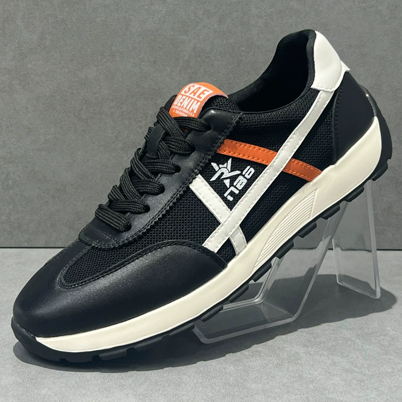 Обувь Мужская обувь дышащая сетка сращивание арганда Мужская летняя новая молодежная мягкая подошва нескользящая спортивная повседневная обувь