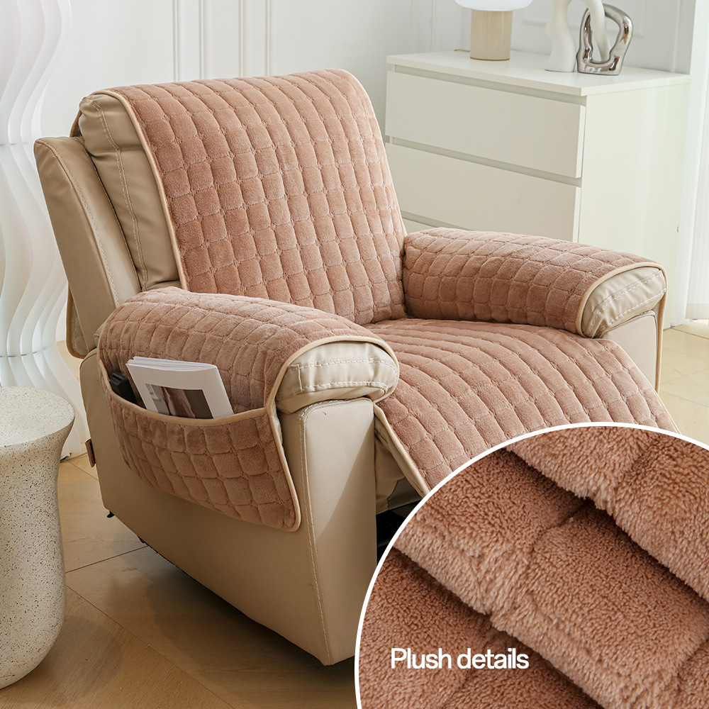 Winterplüschige, einfarbige Stuhlkissen und Sofabezüge, flauschiger Winter-Stuhlkissenbezug – weich und gemütlich, universell passend für Sofas, Sessel und Armlehnstühle_voghion.com