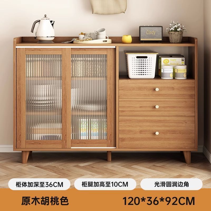 Estilo nórdico color madera aparador armario sala de estar gabinete de pared comedor balcón estilo japonés sala de té gabinete