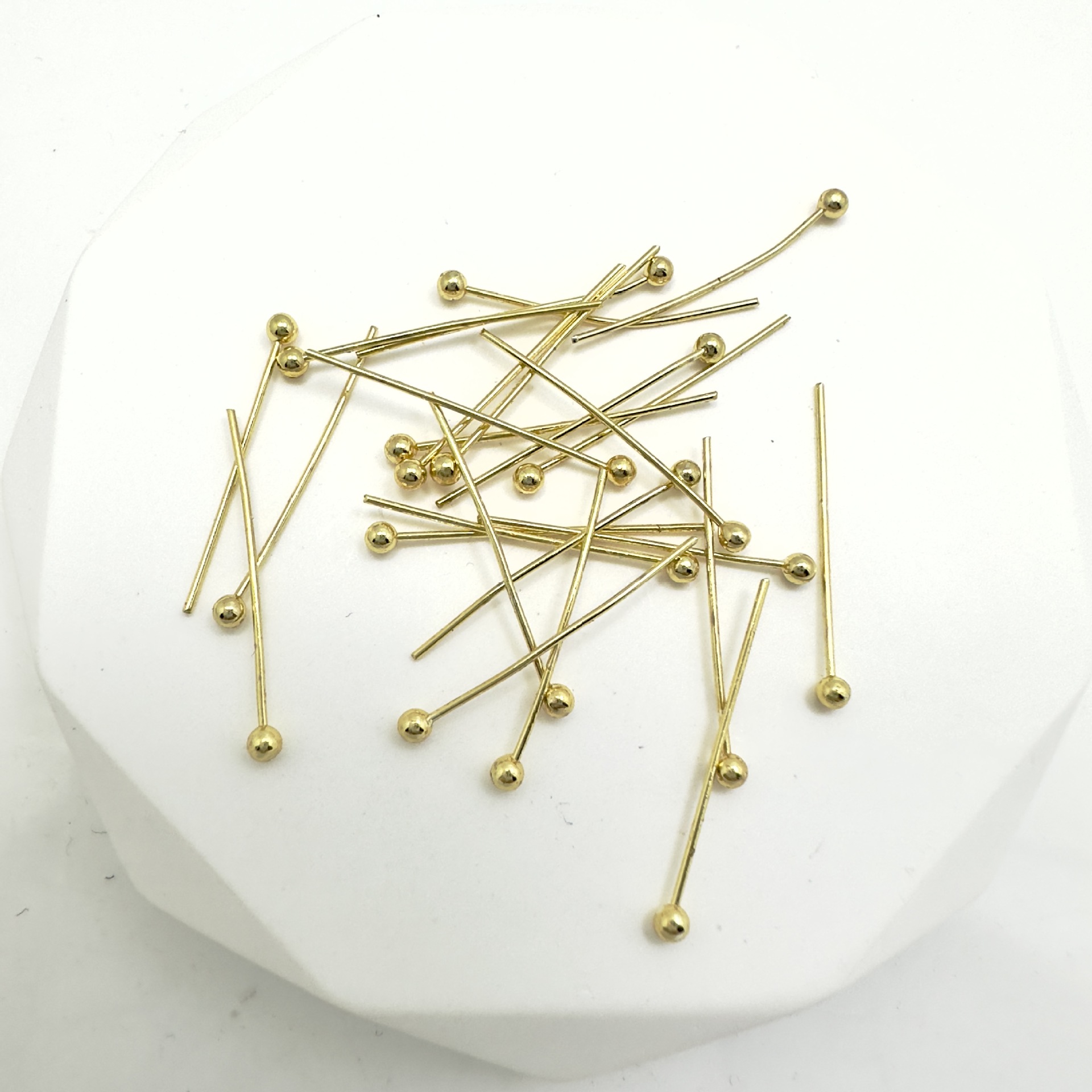 Polished Finish Simple Style Style 1000 Pieces Per Pack 5 * 20mm 5*30mm 5*50mm Copper Gold Plated Solid Color Polished Tylostyle