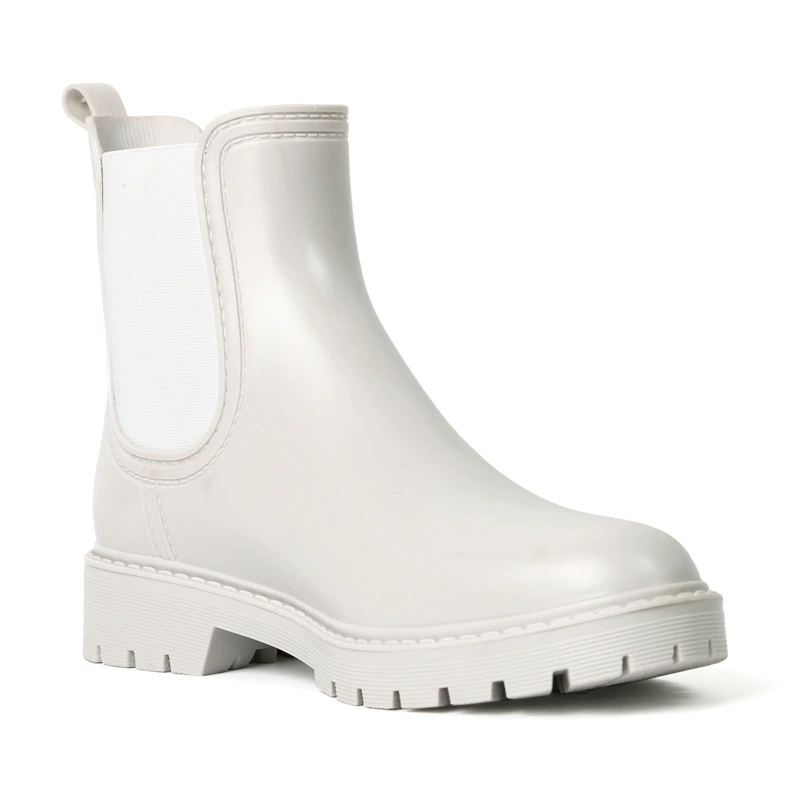 2023 Новое поступление, модные Универсальные женские белые ботинки из натуральной кожи Pig Martin, непромокаемые Нескользящие маленькие короткие сапоги с круглым носком