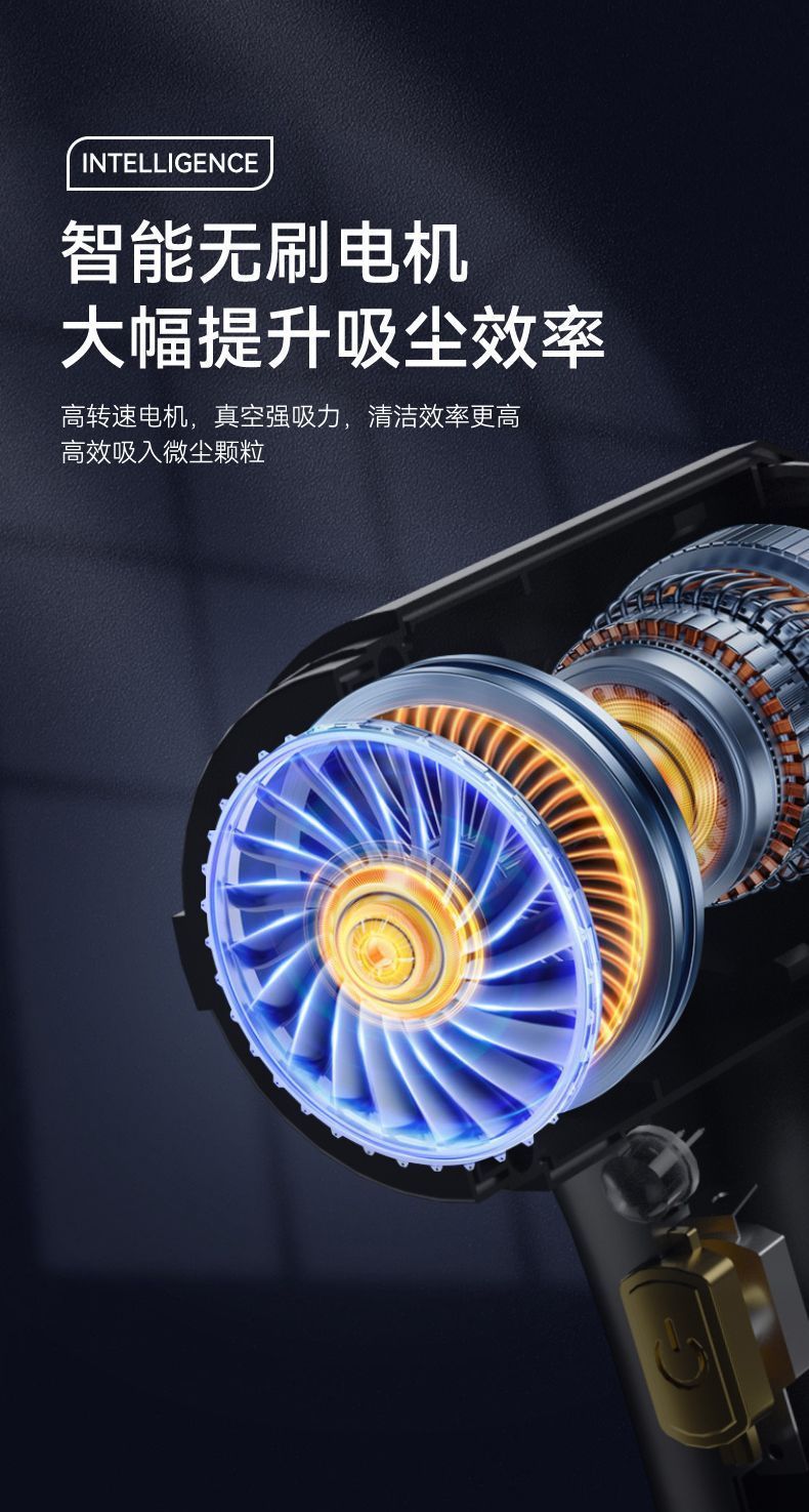 Kafeila Car Vacuum Cleaner with Strong Suction Power, Wireless, Small, Handheld, Dual-Purpose Blowing and Suction Machine for Cars