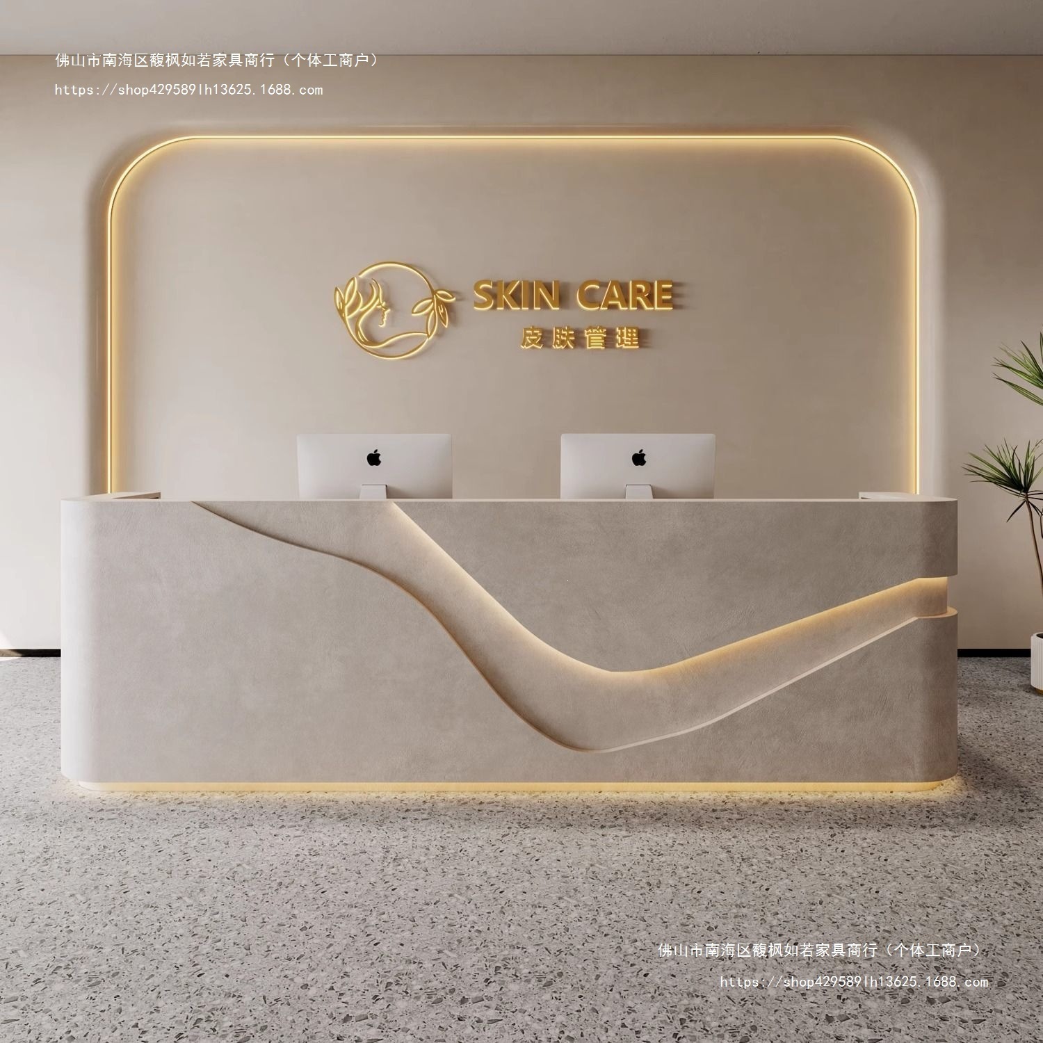 Painted bar counter, cash register counter, simple bar table, company reception desk, commercial shop counter, small beauty salon counter