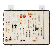 絨布相框珍珠首飾板家用耳環收納道具掛牆手鏈耳釘項鏈飾品展示架