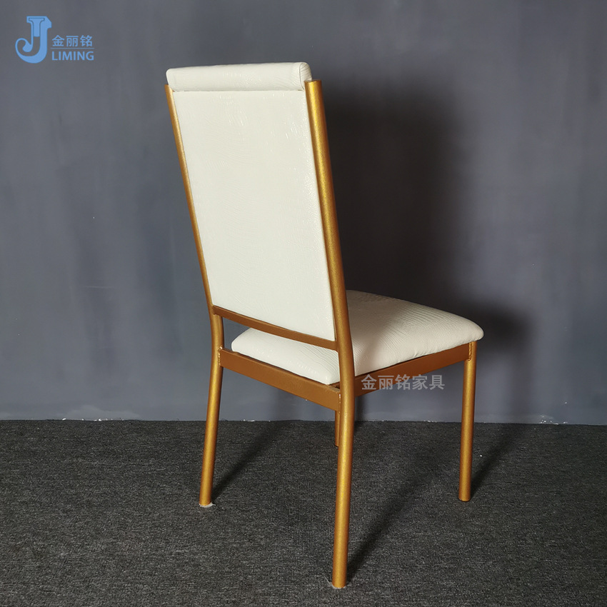 Fábrica al por mayor de boda Silla de banquete negociación blanca Silla de bambú cuero suave silla trasera restaurante Silla de comedor
