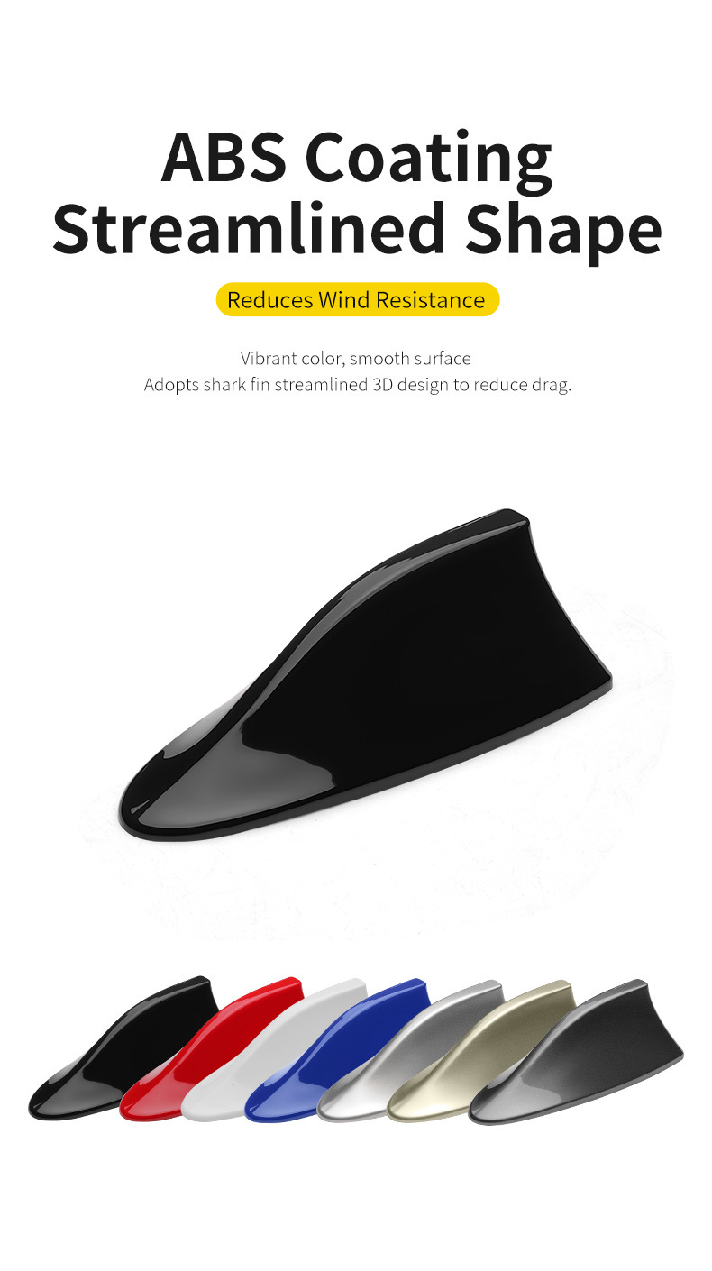 Cross-Border Hot-Selling Universal Car Shark Fin Antenna Roof Decoration, No-Drill Installation, Built-In Chip, Direct Sales from the Manufacturer