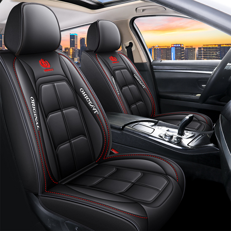 Car Seat Cushion, Full-Coverage Leather Seat Cushion, Universal for All Seasons, Seat Cover, Amazon Aliexpress Dropshipping, Full-Coverage