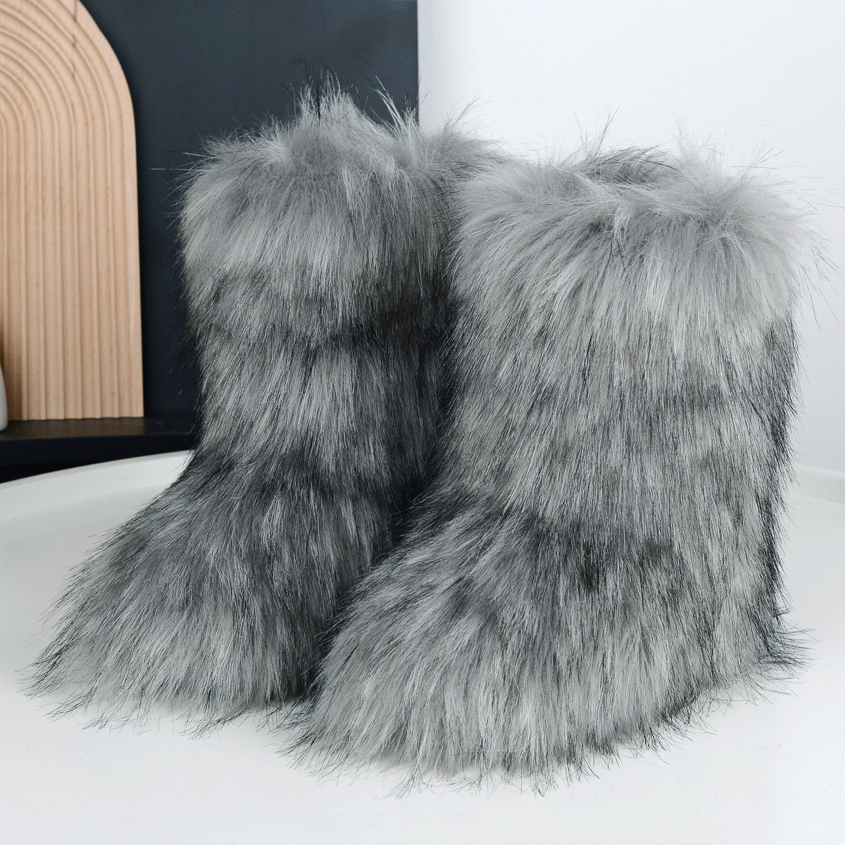 너구리 방지 머리 라이트 그레이