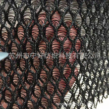 加厚三明治3D网眼布摩托车坐垫套3d镂空网透气蜂窝网黑色网料