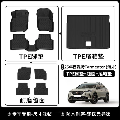 Car, Wear-Resistant Carbon Fiber – Universal Foot Pad - 25-years-formentor-floor-mats-carpet-trunk-mats-piece