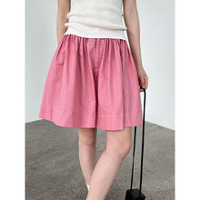 NS 休闲宽松外穿显瘦阔腿高腰短裤女夏新款山本运动五分裤1905