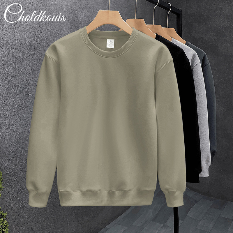 Round Neck Sweatshirt for Men in Autumn and Winter, Heavyweight and Warm for Young Students, Loose, Trendyy, Casual, Popular Hoodie, Comfortable and Must-Have