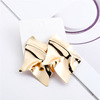 Metal earrings, European style, suitable for import, mirror effect