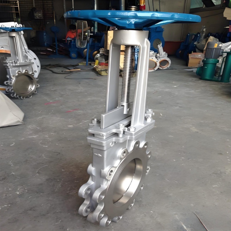 PZ73X-10P DN100 手动刀型闸阀 软密封刀型闸阀 不锈钢刀型闸阀