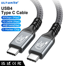 USB4 Cable Type-C to Type-C 4K 144Hz 80Gbps Data Transfer