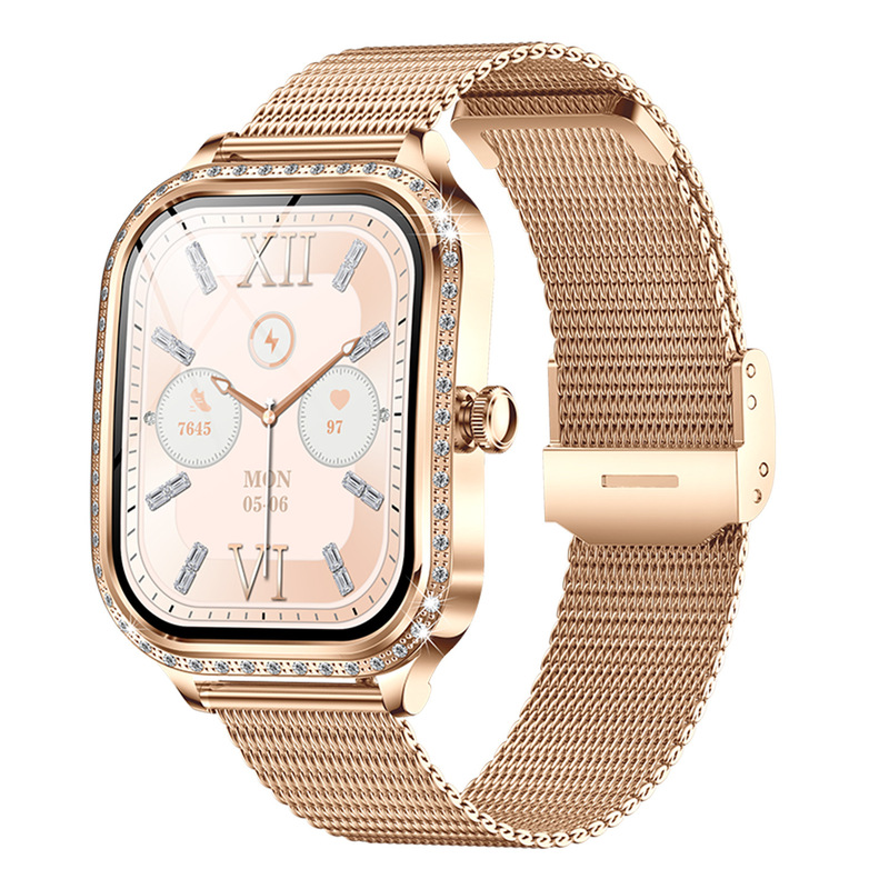 New MK88 smart watch 1.75 inch curved screen Bluetooth call diamond health monitoring IP68 waterproof watch